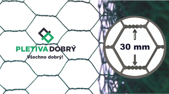 Králičí pletivo 30 mm PVC Králičí pletivo 30 mm PVC